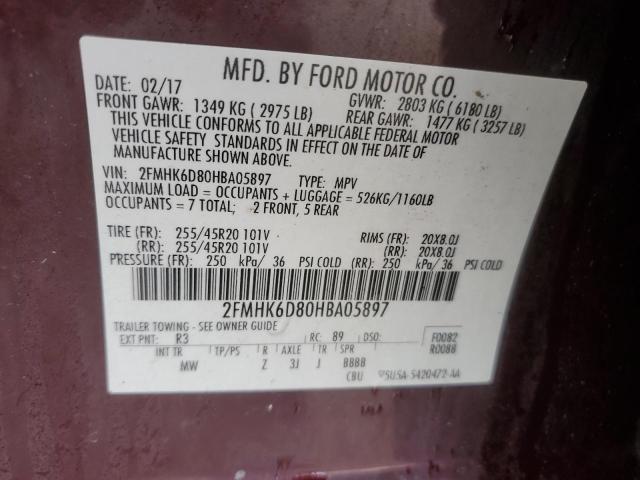 Photo 13 VIN: 2FMHK6D80HBA05897 - FORD FLEX 