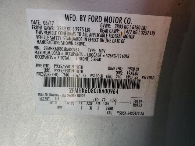 Photo 12 VIN: 2FMHK6D80JBA00964 - FORD FLEX 