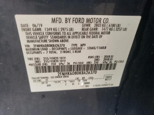 Photo 13 VIN: 2FMHK6D80KBA26370 - FORD FLEX 