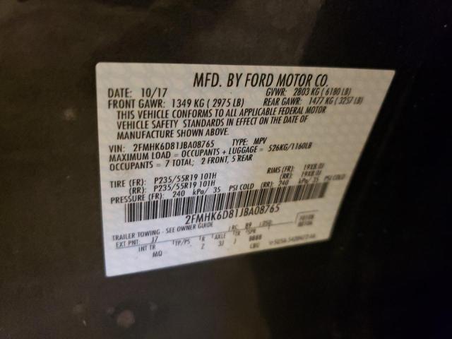 Photo 12 VIN: 2FMHK6D81JBA08765 - FORD FLEX LIMIT 