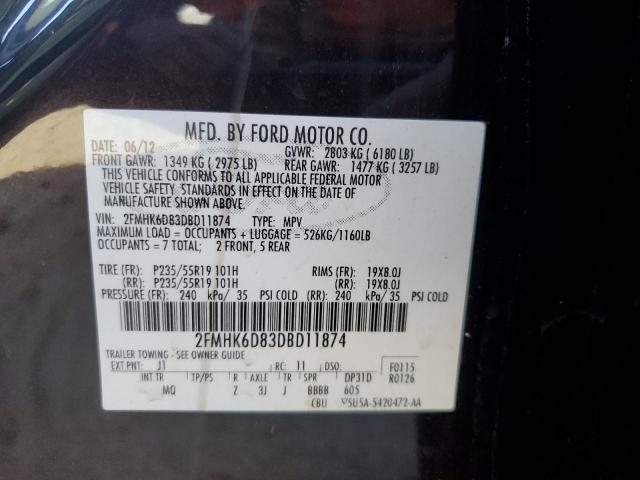 Photo 11 VIN: 2FMHK6D83DBD11874 - FORD FLEX LIMIT 