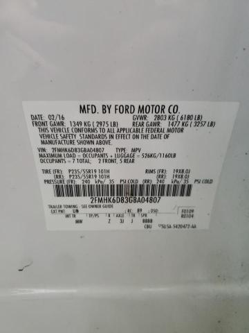 Photo 12 VIN: 2FMHK6D83GBA04807 - FORD FLEX LIMIT 