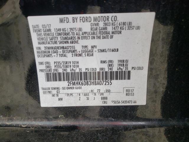 Photo 9 VIN: 2FMHK6D83HBA07255 - FORD FLEX LIMIT 