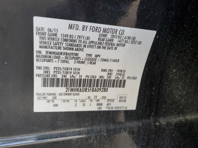 Photo 12 VIN: 2FMHK6D85FBA09280 - FORD FLEX 