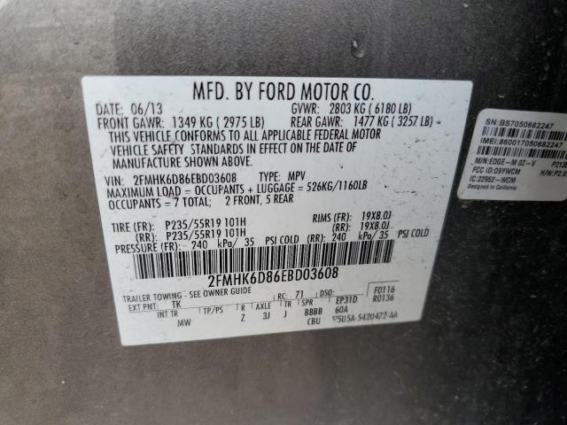 Photo 12 VIN: 2FMHK6D86EBD03608 - FORD FLEX 