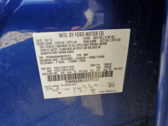 Photo 12 VIN: 2FMHK6D86EBD29223 - FORD FLEX LIMIT 