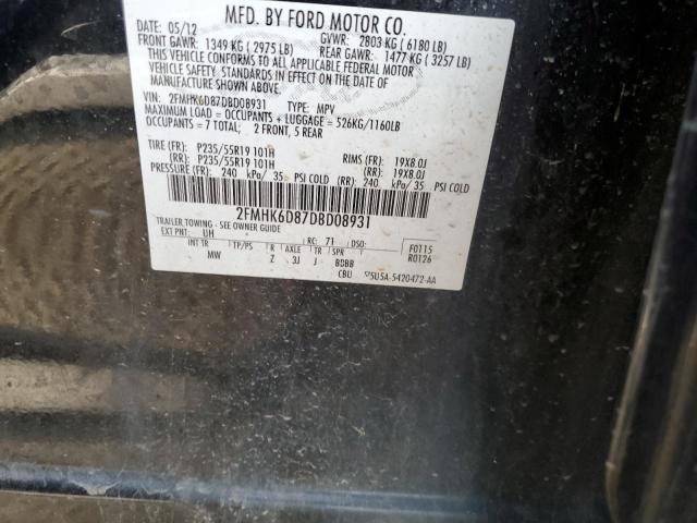 Photo 12 VIN: 2FMHK6D87DBD08931 - FORD FLEX 