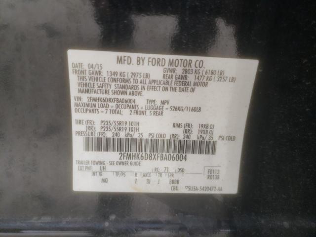 Photo 12 VIN: 2FMHK6D8XFBA06004 - FORD FLEX 