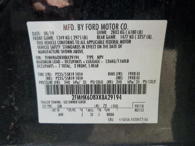 Photo 13 VIN: 2FMHK6D8XKBA29194 - FORD FLEX LIMIT 