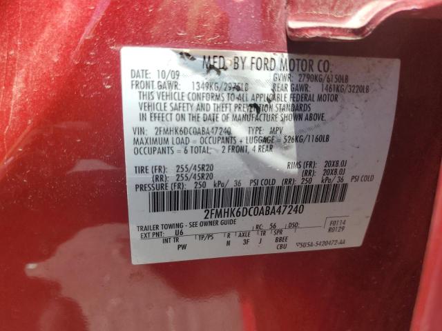 Photo 12 VIN: 2FMHK6DC0ABA47240 - FORD FLEX 