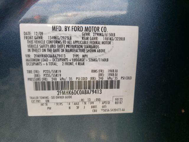 Photo 9 VIN: 2FMHK6DC0ABA79413 - FORD FLEX LIMIT 