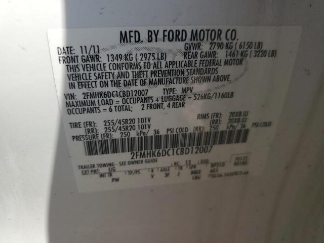 Photo 12 VIN: 2FMHK6DC1CBD12007 - FORD FLEX LIMIT 