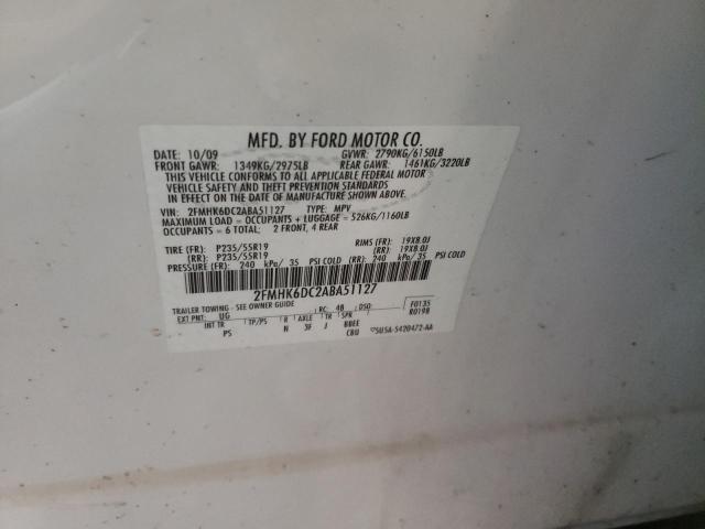 Photo 9 VIN: 2FMHK6DC2ABA51127 - FORD FLEX LIMIT 