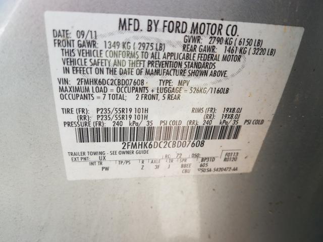 Photo 9 VIN: 2FMHK6DC2CBD07608 - FORD FLEX LIMIT 