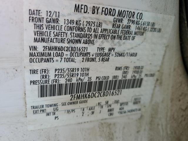 Photo 12 VIN: 2FMHK6DC2CBD16521 - FORD FLEX LIMIT 