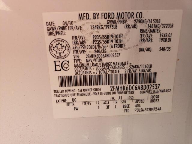 Photo 12 VIN: 2FMHK6DC6ABD02537 - FORD FLEX LIMIT 