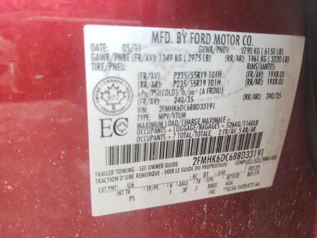 Photo 9 VIN: 2FMHK6DC6BBD33191 - FORD FLEX LIMIT 