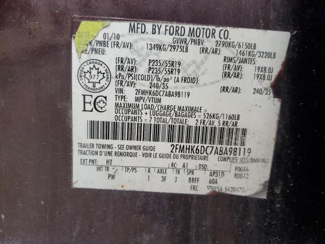 Photo 13 VIN: 2FMHK6DC7ABA98119 - FORD FLEX 