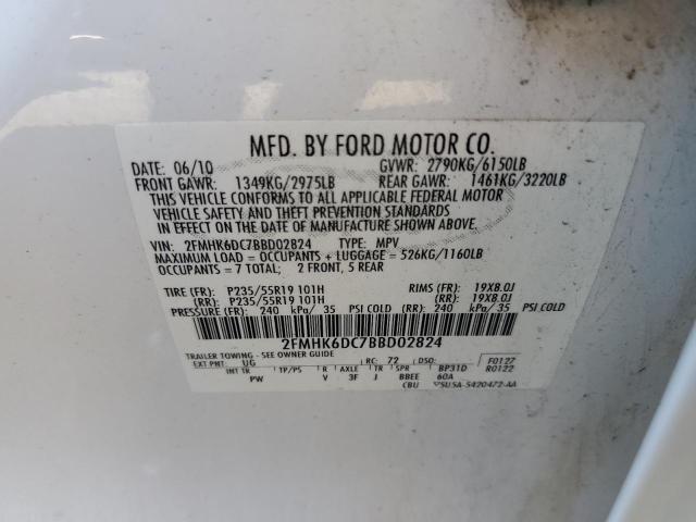 Photo 9 VIN: 2FMHK6DC7BBD02824 - FORD FLEX LIMIT 