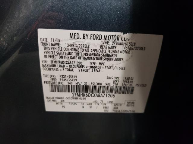 Photo 9 VIN: 2FMHK6DCXABA71206 - FORD FLEX LIMIT 