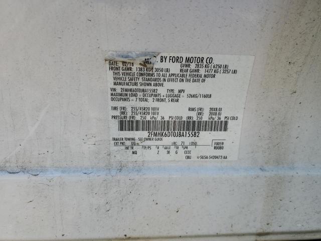 Photo 12 VIN: 2FMHK6DT0JBA15582 - FORD FLEX LIMIT 