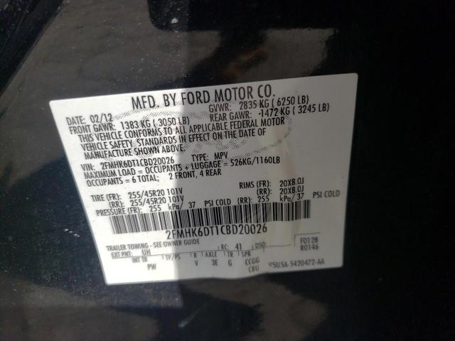 Photo 9 VIN: 2FMHK6DT1CBD20026 - FORD FLEX LIMIT 