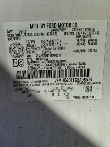 Photo 12 VIN: 2FMHK6DT1GBA08519 - FORD FLEX LIMIT 