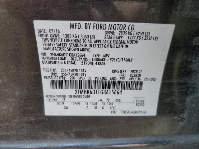 Photo 12 VIN: 2FMHK6DT1GBA15664 - FORD FLEX LIMIT 