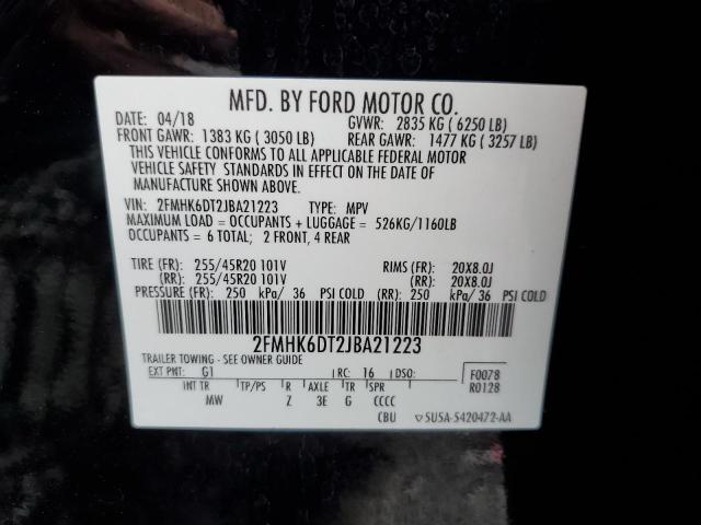 Photo 13 VIN: 2FMHK6DT2JBA21223 - FORD FLEX LIMIT 