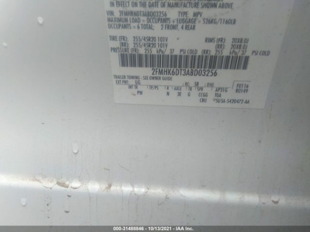 Photo 8 VIN: 2FMHK6DT3ABD03256 - FORD FLEX 