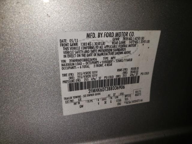 Photo 9 VIN: 2FMHK6DT3BBD36906 - FORD FLEX LIMIT 