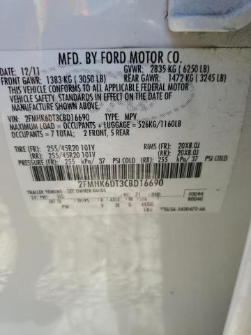 Photo 12 VIN: 2FMHK6DT3CBD16690 - FORD FLEX 