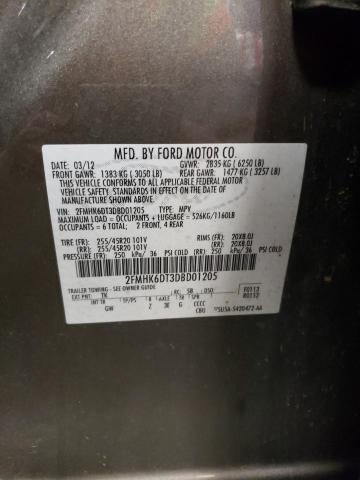 Photo 9 VIN: 2FMHK6DT3DBD01205 - FORD FLEX LIMIT 