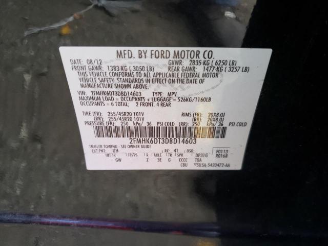 Photo 12 VIN: 2FMHK6DT3DBD14603 - FORD FLEX LIMIT 