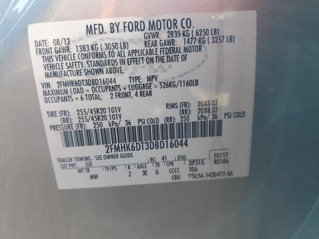 Photo 9 VIN: 2FMHK6DT3DBD16044 - FORD FLEX LIMIT 