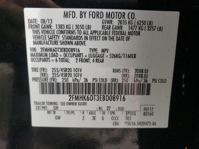 Photo 12 VIN: 2FMHK6DT3EBD08916 - FORD FLEX LIMIT 