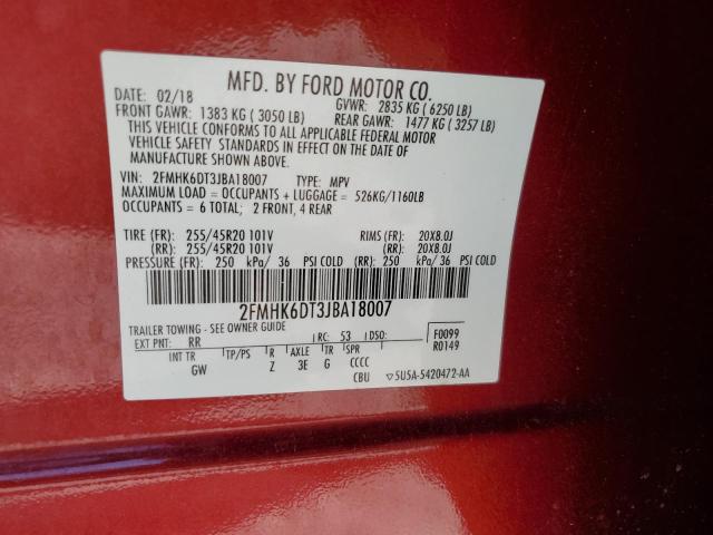 Photo 13 VIN: 2FMHK6DT3JBA18007 - FORD FLEX LIMIT 