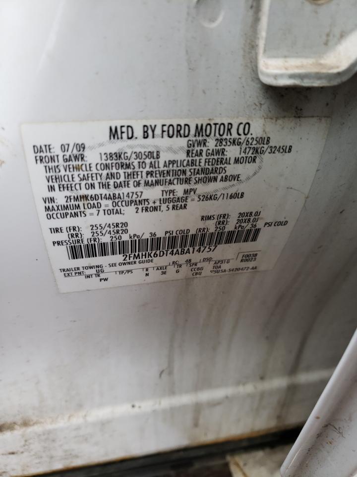 Photo 11 VIN: 2FMHK6DT4ABA14757 - FORD FLEX 