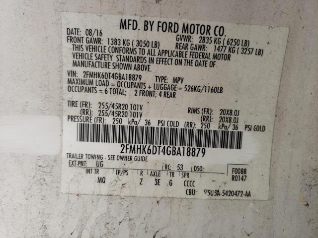 Photo 9 VIN: 2FMHK6DT4GBA18879 - FORD FLEX LIMIT 