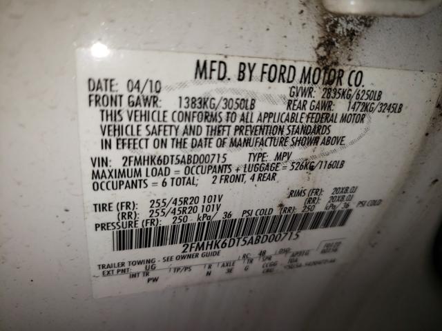 Photo 9 VIN: 2FMHK6DT5ABD00715 - FORD FLEX LIMIT 