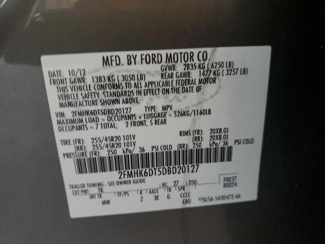 Photo 12 VIN: 2FMHK6DT5DBD20127 - FORD FLEX LIMIT 