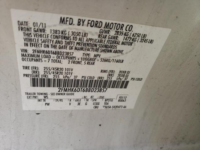 Photo 12 VIN: 2FMHK6DT6BBD23857 - FORD FLEX 