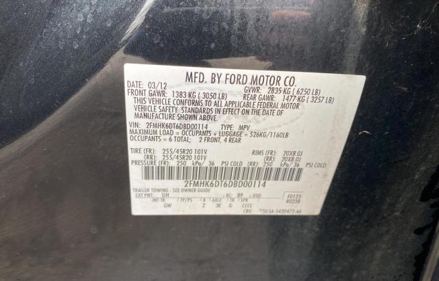 Photo 9 VIN: 2FMHK6DT6DBD00114 - FORD FLEX LIMIT 