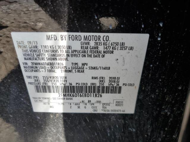 Photo 9 VIN: 2FMHK6DT6EBD11826 - FORD FLEX LIMIT 