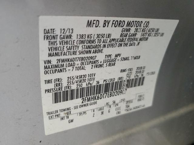 Photo 12 VIN: 2FMHK6DT7EBD20907 - FORD FLEX 