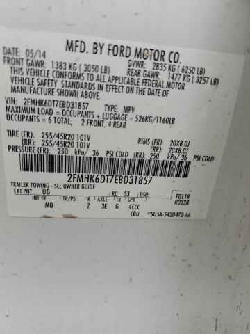 Photo 11 VIN: 2FMHK6DT7EBD31857 - FORD FLEX LIMIT 