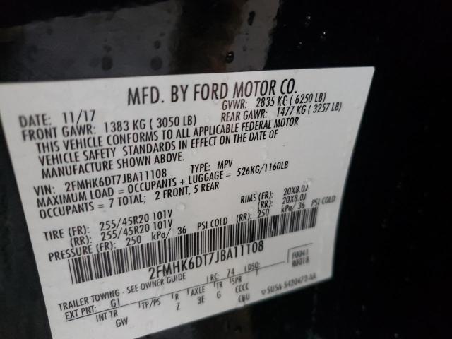 Photo 11 VIN: 2FMHK6DT7JBA11108 - FORD FLEX LIMIT 