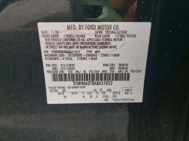 Photo 9 VIN: 2FMHK6DT8ABA51052 - FORD FLEX 