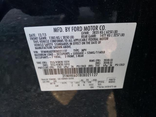 Photo 12 VIN: 2FMHK6DT8EBD21127 - FORD FLEX 