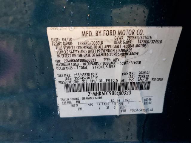 Photo 9 VIN: 2FMHK6DT9BBA00323 - FORD FLEX LIMIT 